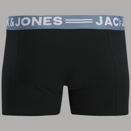 Pacco 3 Boxer Uomo Jack & Jones in Cotone Nero Elastico
