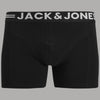 Pacco 3 Boxer Uomo Jack & Jones in Cotone Nero Elastico
