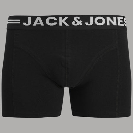 Pacco 3 Boxer Uomo Jack & Jones in Cotone Nero Elastico