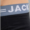 Pacco 3 Boxer Uomo Jack & Jones in Cotone Nero Elastico