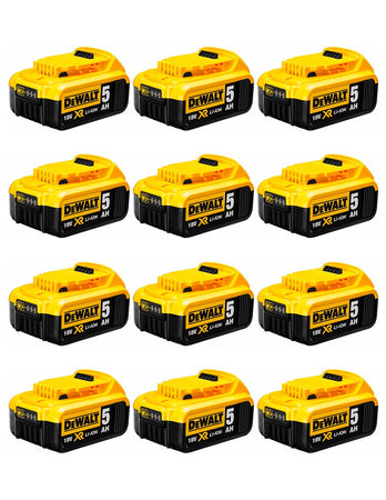 Pack da 12 batterie DeWALT DCB184P12 (18V - 5,0 Ah)