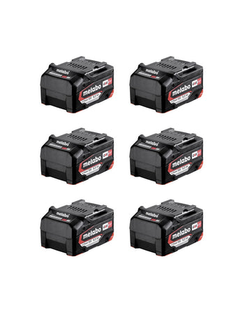 Pack da 6 batterie METABO 18V 5,2 Ah LI