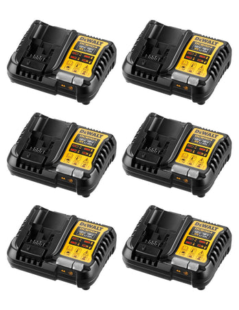 Pack da 6 caricabatterie DeWALT DCB1104-6 (DCB1104 - 12V 18V)