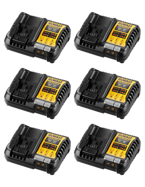 Pack da 6 caricabatterie DeWALT DCB1104-6 (DCB1104 - 12V 18V)