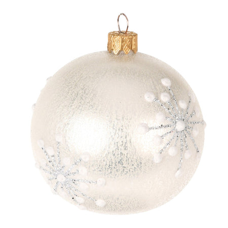 6 palline per albero di natale in vetro con glitter da Ø 10 cm pendaglio decorato