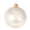 6 palline per albero di natale in vetro con glitter da Ø 10 cm pendaglio decorato