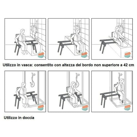 Panca da bagno Transfer Allmobility BA PANCTRSCH
