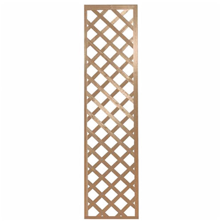 Pannello grigliato "Patio" rettangolare in legno tropicale naturale per recinzioni giardino e terrazzo