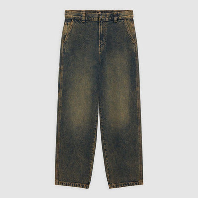 Pantaloni Dickies Madison Baggy Denim yellow fade indigo