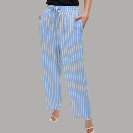 Pantaloni in Lino Vero Moda Linh Elasticizzati con Tasche - Prodotti di Classe