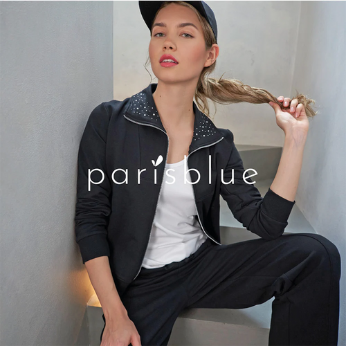 Parisblue Tuta in Cotone Felpato con Zip da Donna Carostanza S56