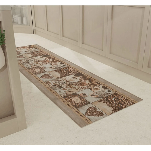 Passatoia con Stampa Digitale Caffè - Varie Dimensioni - Passarelli Biancheria