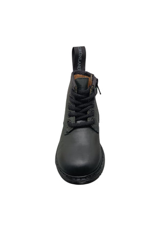 Anfibio bambino Grunland Junior Nill nero pelle zip laterale urban style