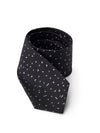 JIL SANDER Cravatta in Seta Nera con Micro Stampa 7 cm Jil Sander da uomo