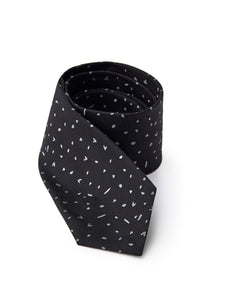JIL SANDER Cravatta in Seta Nera con Micro Stampa 7 cm Jil Sander da uomo