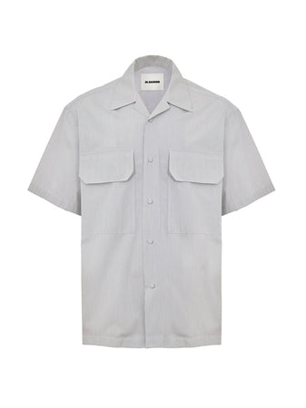 JIL SANDER Camicia Maniche Corte a Righe Boxy Fit Jil Sander da uomo