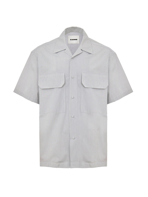 JIL SANDER Camicia Maniche Corte a Righe Boxy Fit Jil Sander da uomo