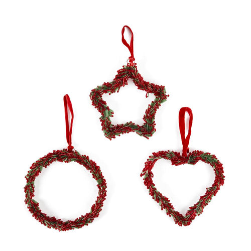 Pendente in perline 10X10 cm forme assortite - Mercury 79421MEY