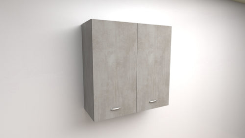 PENSILE SCOLAPIATTI H 90x L 80x P 33 COMPLETO DI SCOLAPIATTI IN ACCIAIO INOX. SPEDIZIONE IN KIT IN COLORE CEMENTO
