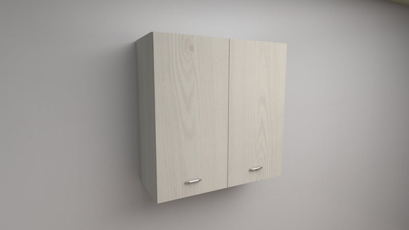 PENSILE SCOLAPIATTI H 90xL 60xP 33 COMPLETO DI SCOLAPIATTI IN ACCIAIO INOX LARICE BIANCO