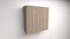 PENSILE SCOLAPIATTI H 90xL 60xP 33 COMPLETO DI SCOLAPIATTI IN ACCIAIO INOX OLMO