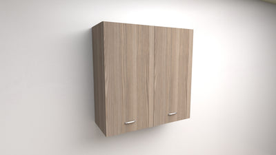 PENSILE SCOLAPIATTI H 90x L 90x P 33 COMPLETO DI SCOLAPIATTI IN ACCIAIO INOX. SPEDIZIONE IN KIT IN COLORE OLMO