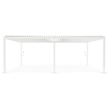Gazebo pergola Bioclimatica con struttura in alluminio, tetto lamellare orientabile, da giardino e veranda