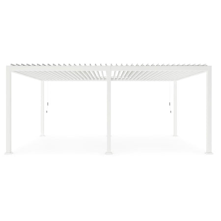 Gazebo pergola Bioclimatica con struttura in alluminio, tetto lamellare orientabile, da giardino e veranda