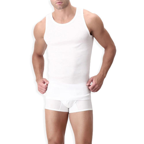 Perofil Canottiera Uomo Filo di Scozia Spalla Larga VPRT00172 S25 - Passarelli Biancheria