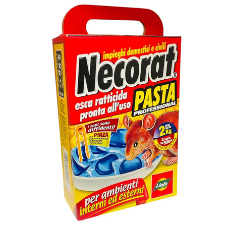 Necorat Pasta Professional Kg.2 Esca Ratticida Pronta All’Uso Linfa