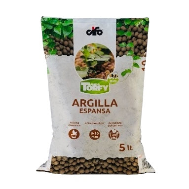 Torfy Argilla Espansa Lt. 5 Granulometria 8-16 mm. Cifo