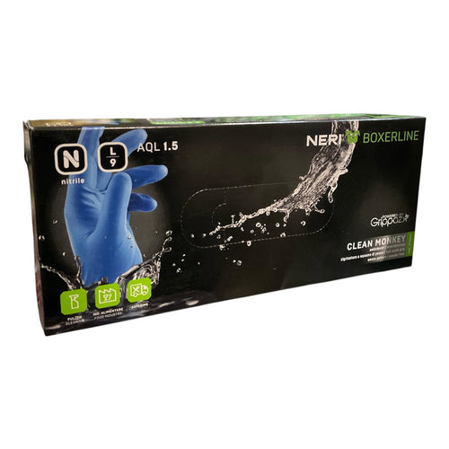 Guanti CLEAN MONKEY in Nitrile Box 50 pz. Neri Safety
