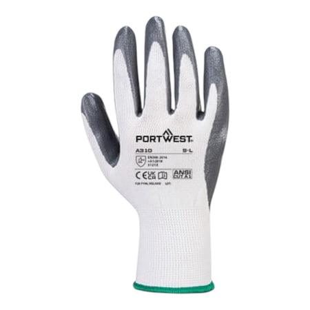 Guanti A310 in Nitrile Flexo Grip Grigio/Bianco Portwest