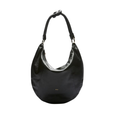 N°21 borse a spalla donna n21 - hobo soft medium nappa tracolla - nero da donna