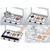 CFParker Fornello a Gas 3 Fuochi Gpl / Metano con Piano Estraibile con Valvola di Sicurezza mod. FO3300GPS