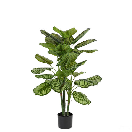 Pianta Artificiale da interno ed esterno "Calathea Bell" con vaso h 115 cm