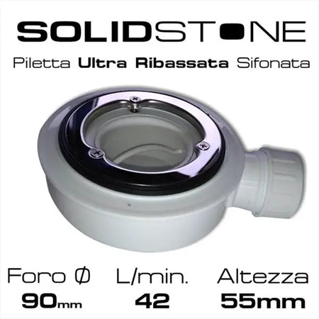 Piatto Doccia Solidstone Mineral Marmo Grafite H2.8cm Effetto Ardesia - Shopbagno.it