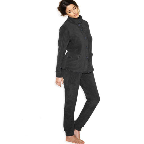 Ragno Pigiama Invernale da Donna Aperto in Pile N10802 S72 - Passarelli Biancheria