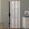 Porta a soffietto Luciana con Vetri da Interno 88,5 x h 214 cm in PVC Made in Italy