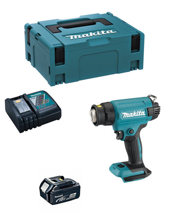Pistola Termica MAKITA DHG181RT1J (1 x 5,0 Ah + DC18RC + MAKPAC 2)