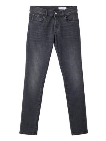 Dolce &amp; Gabbana Jeans Skinny Cinque Tasche in Nero da uomo