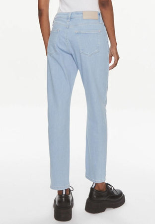 calvin klein jeans MID RISE SLIM ANKLE LIGHT BLUE da donna