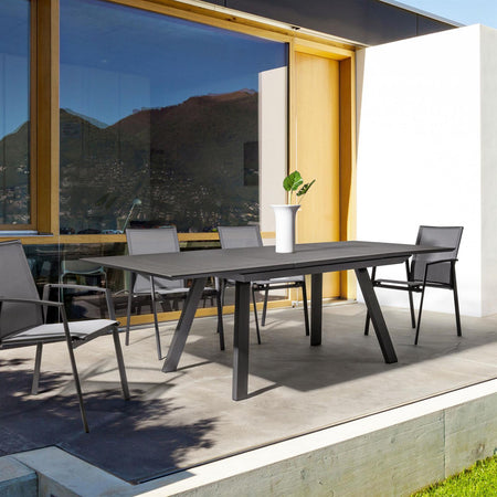Poltrona "Cruise" struttura in alluminio verniciato e texilene per giardino e veranda