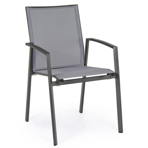 Poltrona Cruise struttura in alluminio verniciato e texilene per giardino e veranda