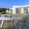 Poltrona Cruise struttura in alluminio verniciato e texilene per giardino e veranda