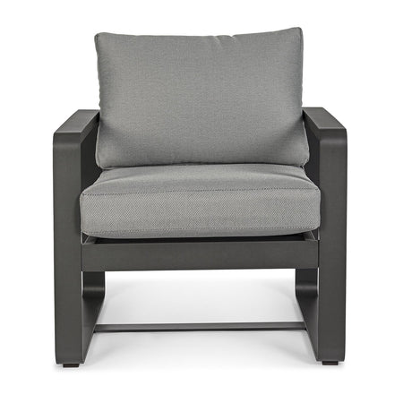 Poltrona "Merrigan" in alluminio verniciato a polvere da giardino e veranda