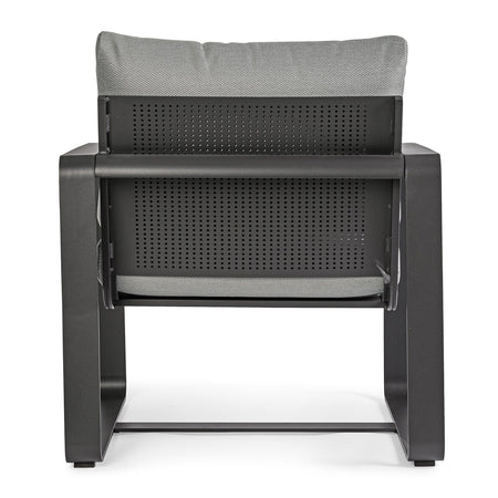 Poltrona "Merrigan" in alluminio verniciato a polvere da giardino e veranda
