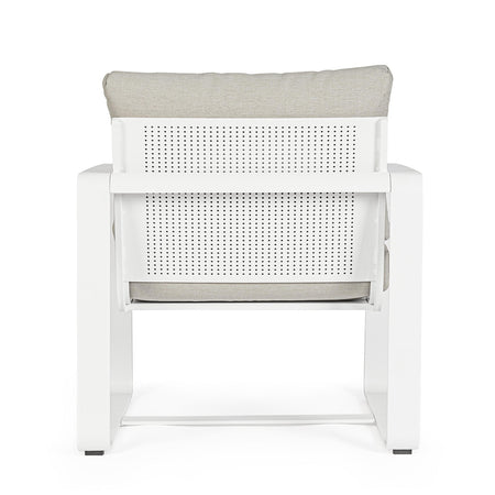 Poltrona "Merrigan" in alluminio verniciato a polvere da giardino e veranda