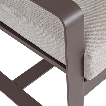 Poltrona "Merrigan" in alluminio verniciato a polvere da giardino e veranda