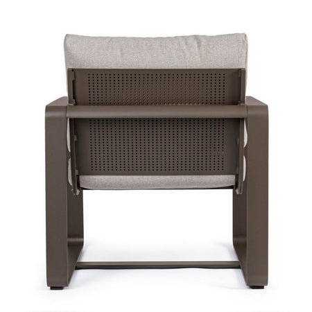 Poltrona "Merrigan" in alluminio verniciato a polvere da giardino e veranda